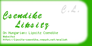 csendike lipsitz business card